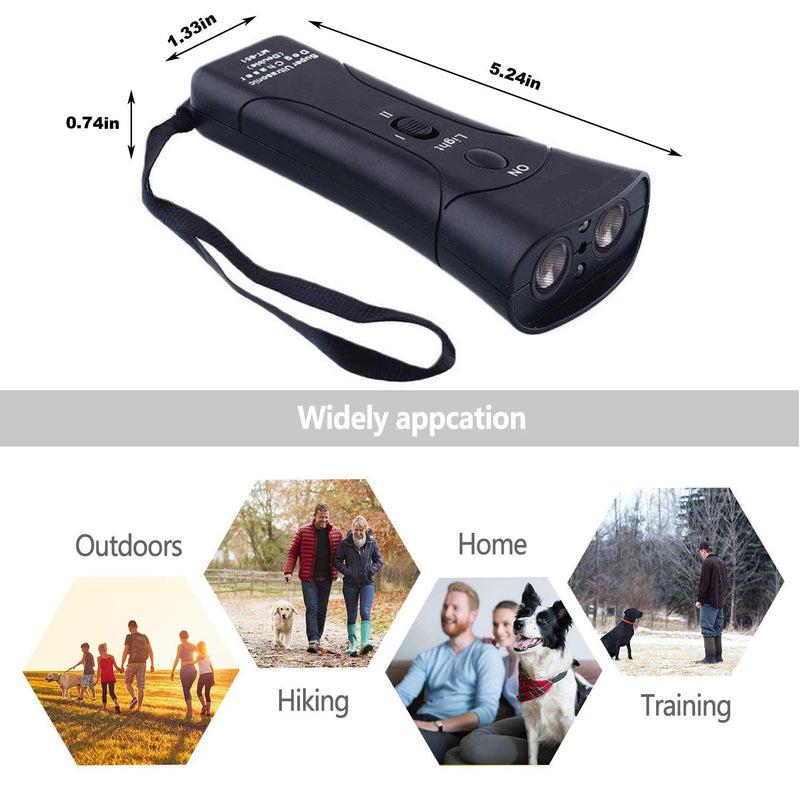 [Australia] - Handheld Dog Repellent & Trainer, Bark Stopper with LED Flashlight,Ultrasonic Dog Deterrent for Safety,Outdoor,Walking, Dog Trainer 100% Pet & Human Safe 