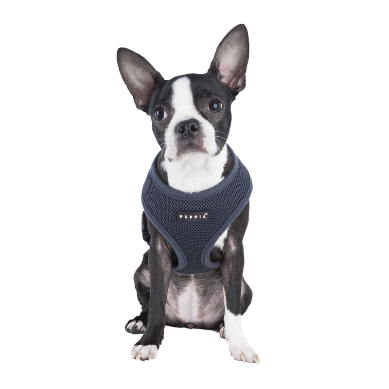 [Australia] - Puppia Basic Soft Harness by Gray Medium 