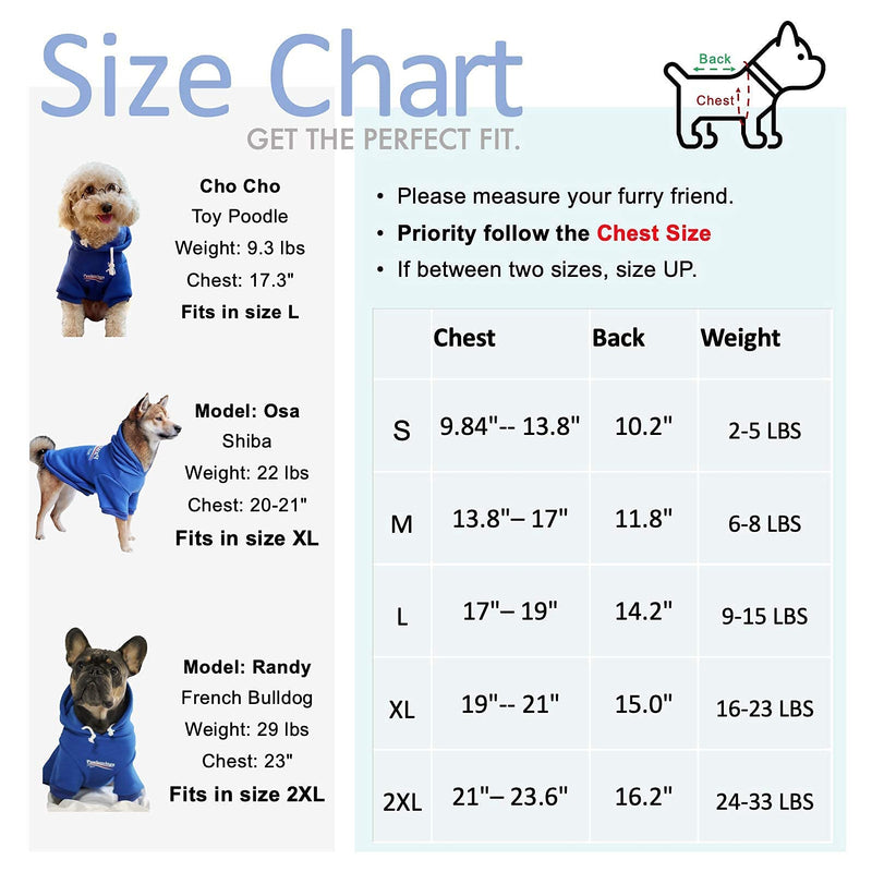 ChoChoCho Dog Hoodie Pet Clothing, Cats Hoodies, Stylish Streetwear Blue Dog Sweatshirt Tracksuits, Dog Outfit for Dog Cat Puppy Small Medium S (2-5 LBS) - PawsPlanet Australia