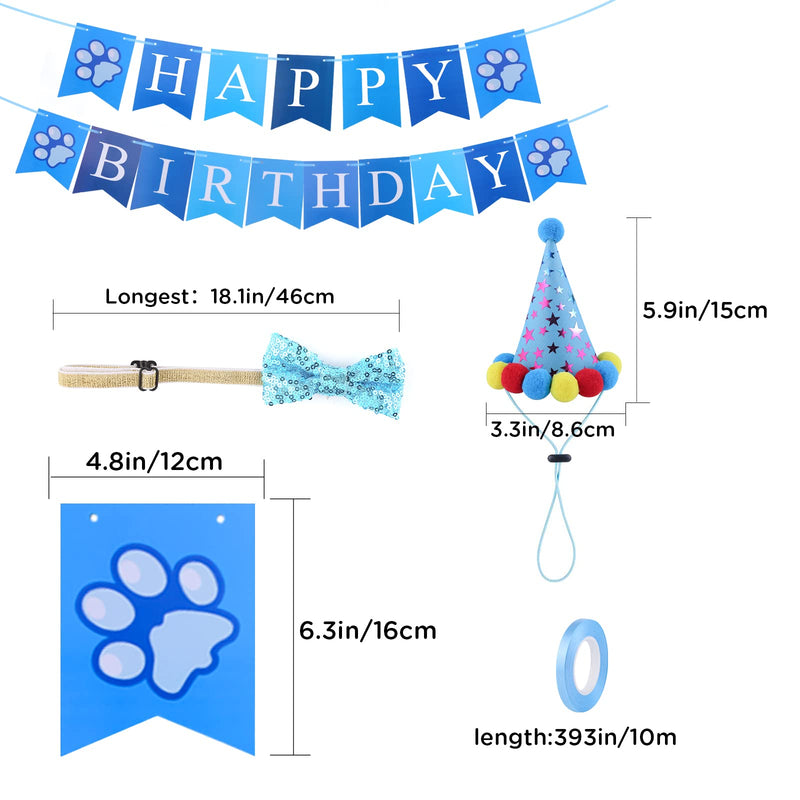 SAVITA Dog Birthday Decorations Accessories Pet Birthday Party Supplies, Bandana, Bow Tie, Banner Cards, Balloon, Birthday Banner for Dog Birthday - PawsPlanet Australia