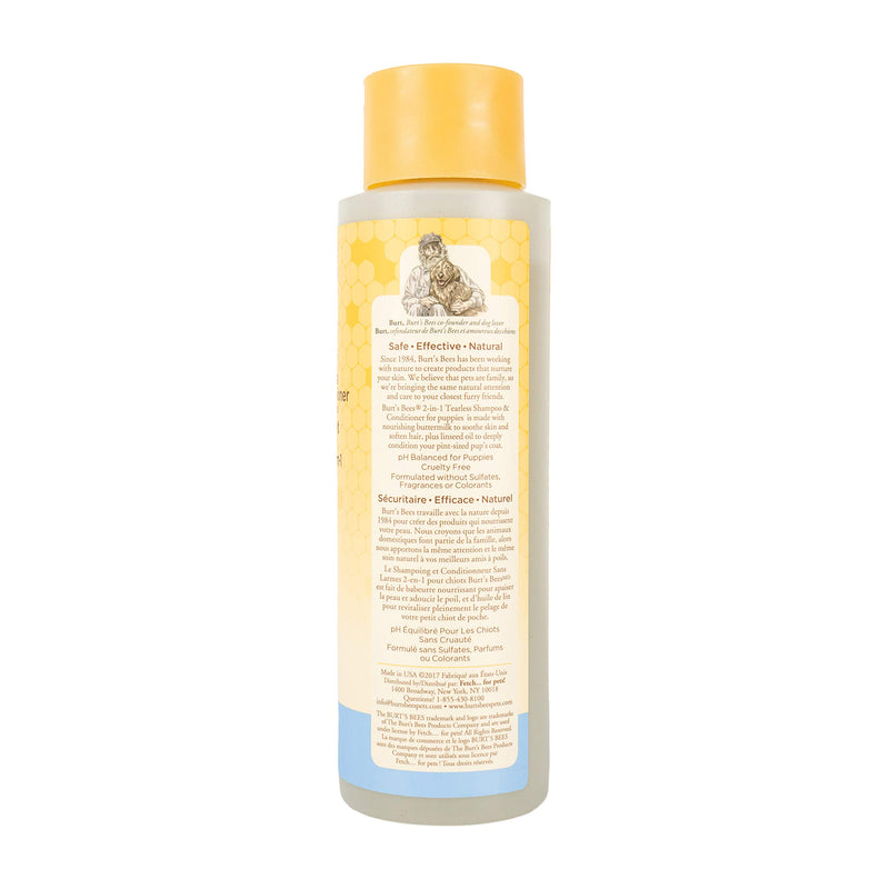 Burt's Bees Dog Shampoo for Puppies, 2 in 1 Shampoo and Conditioner, Buttermilk and Linseed Oil, 16 Oz - PawsPlanet Australia