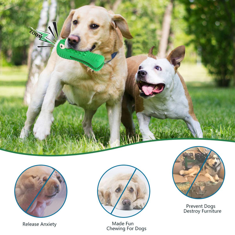 Idepet Dog Toys,Non-Toxic Dog Toothbrush Chew Toy Interactive Toys Eating IQ Training Game Toy Dog Squeaky Toy Dental Care Teeth Cleaning For Small Medium Large Dogs Green - PawsPlanet Australia