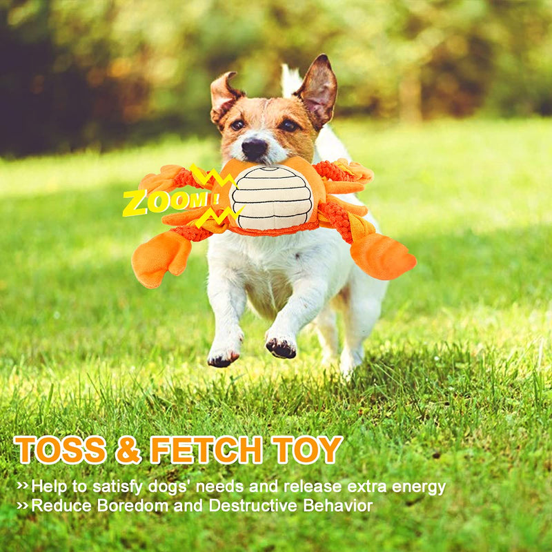 Lantopper Dog Plush Toys - Squeaky Toys Rope Toy Durable Tug Toys for Chewers Puppy Teething and Small Medium and Large Dogs Machine Washable Soft Pet Toys - PawsPlanet Australia