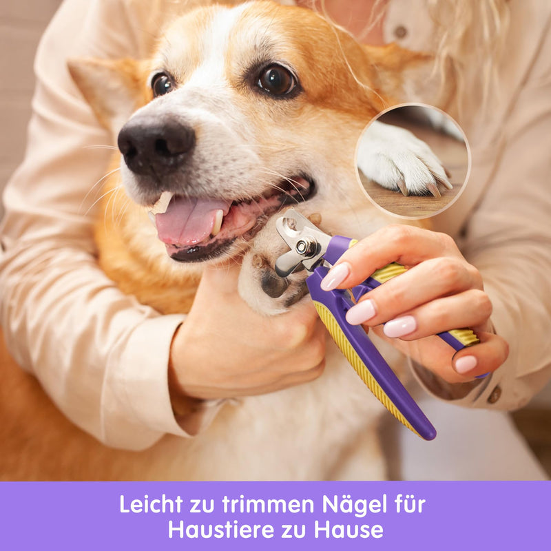 ADRAL claw scissors for cats and dogs, dog hair removal, undercoat brush for dogs, dog comb - fur brush for long hair and short hair, self-cleaning pet brush - PawsPlanet Australia