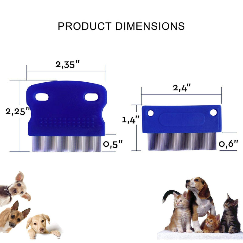 zYoung 2 Pcs Dog Comb, Tear Stain Remover, Dog Eye Stain Remover, Dog Grooming Comb, Comb for Dogs, Gently Removes Mucus and Crust, Tear Stain Remover for Dogs, Pet Tear Stain Remover - PawsPlanet Australia