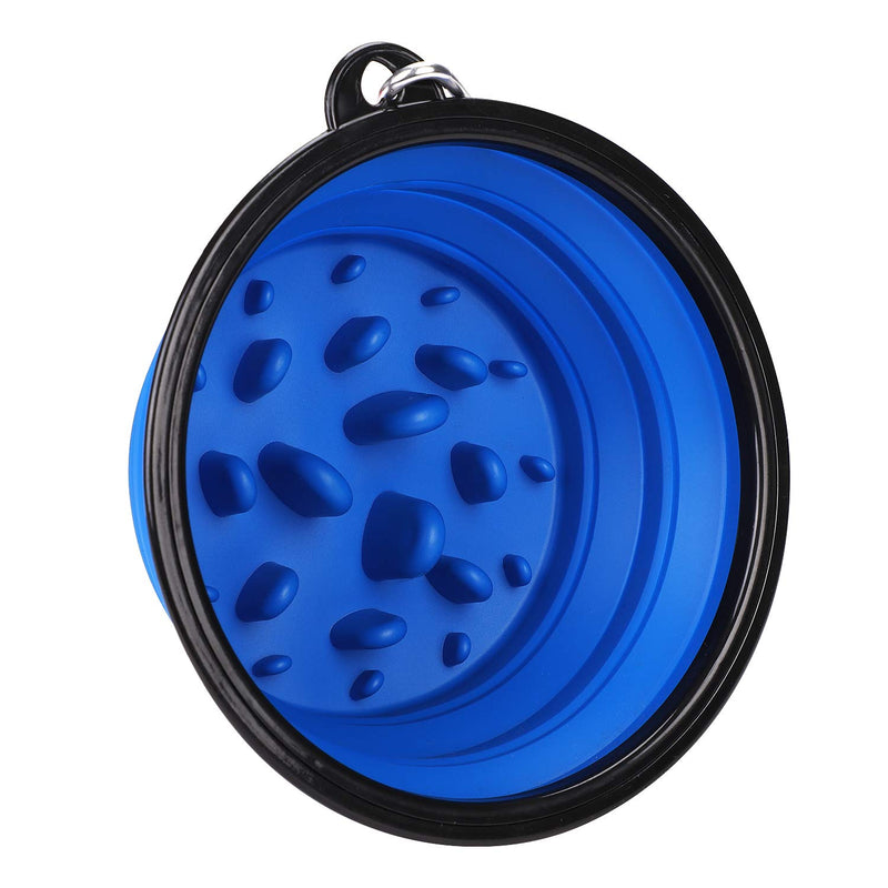 LONTG Slow Feeder Dog Bowl Slow Eating Dog Bowl Dog Slow Food Bowl Portable Dog Bowl with Hook Pet Bloat Stop Dog Bowl Interactive Puzzle Cat Bowl Pet Fun Feeder for Dogs Cats Puppies Blue - PawsPlanet Australia