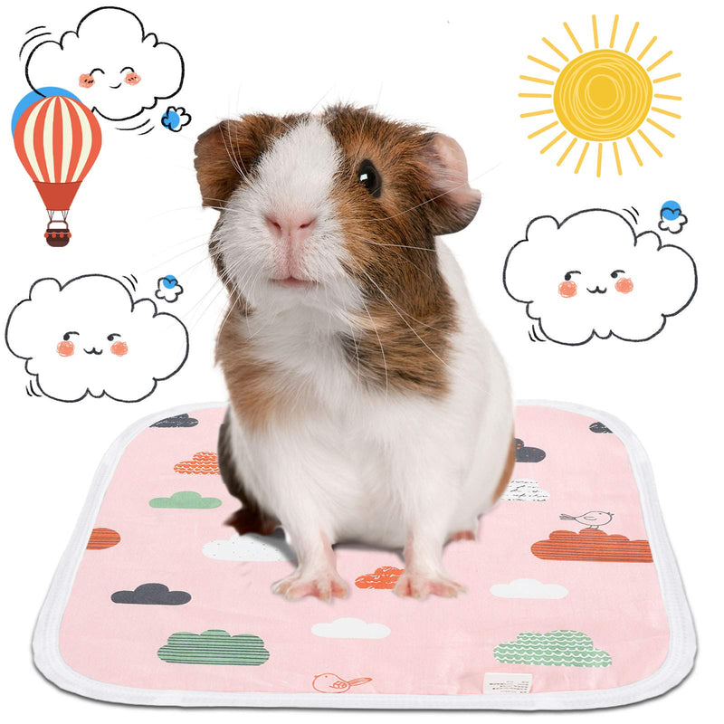 Jetec 6 Pieces Guinea Pig Cage Liners Washable and Reusable Guinea Pig Pee Pads Anti-Slip and Highly Absorbent Guinea Pig Bedding Waterproof Pet Training Pads for Small Animals Clouds - PawsPlanet Australia
