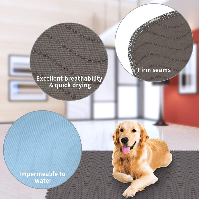 AK KYC 120x90cm Dog Training Pad 2-Piece Machine Washable Dog Urine Pad Super Absorbent Pet Incontinence - PawsPlanet Australia