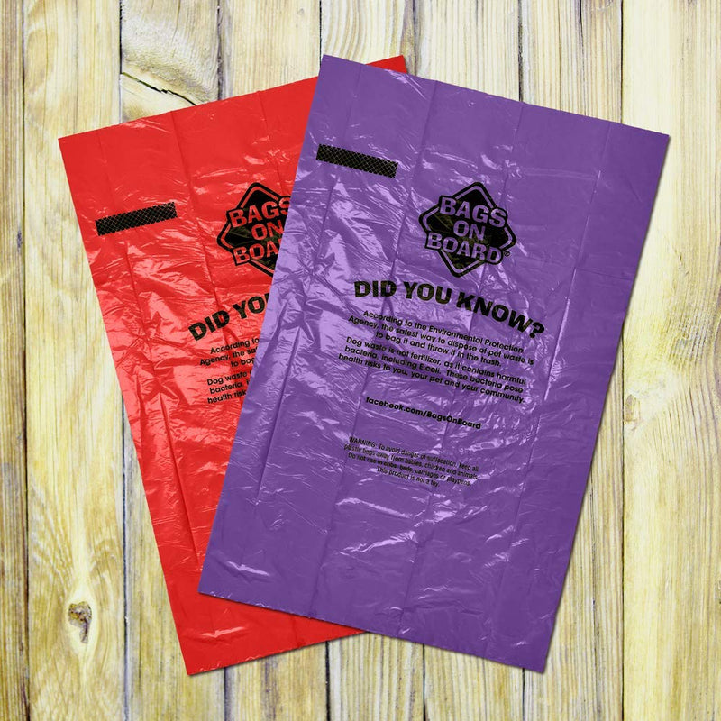 Bags on Board Odor Control Dog Poop Bags and Dispenser | Strong, Leak Proof Dog Waste Bags | 9 x14 Inch Scented Waste Pickup Bags Triple Berry 140 Bags - PawsPlanet Australia