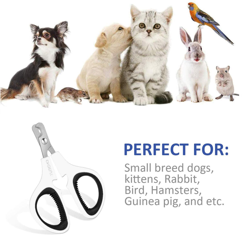 OneCut Pet Nail Clippers, New Update Version Cat & Kitten Claw Nail Clippers for Trimming, Professional Pet Nail Clippers Best for a Cat, Puppy, Kitten & Small Dog (White) White - PawsPlanet Australia