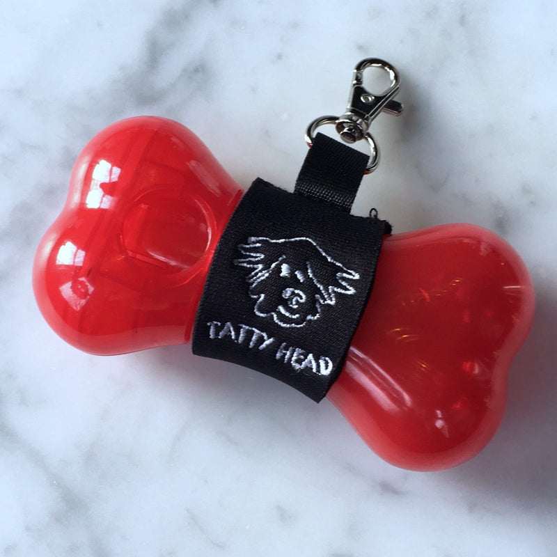 Tatty Head Dog Treat Dispenser And Recall Training Aid - Easy To Use - Just Shake to Recall - Clips To Lead or In Pocket, Ideal For Walks, Suits Both Dogs and Puppies - Bright Red - PawsPlanet Australia