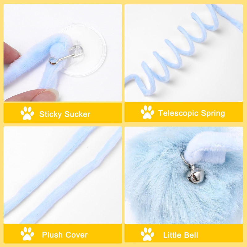 Pack of 4 cat toys hanging door frames, interactive toy set for cats, cat toys for door frames, teaser cat toy, bouncing retractable for cat run, decompression, games - PawsPlanet Australia