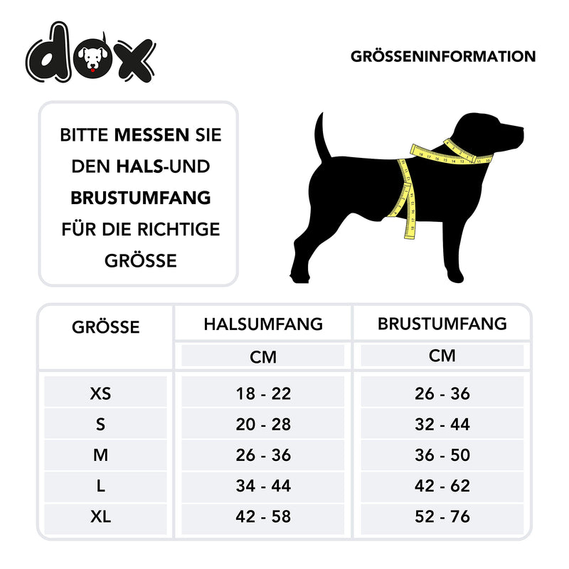 DDOXX Dog Harness, Reflective, Adjustable, Escape-Proof | Chest harness for small, medium-sized | Dog Harness Dog Cat Puppy Car | Cat Harness Puppy Harness | Yellow, S NECK: 20-28 cm | CHEST: 32-44 cm - PawsPlanet Australia