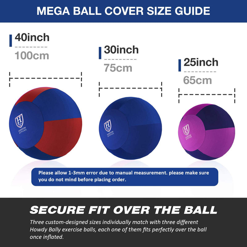 Harrison Howard Howdy Bally Horse Mega Ball Cover for Equine Fits 22" Mega Ball Blue/Red - PawsPlanet Australia