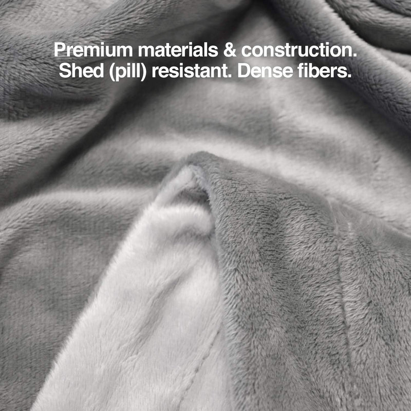 PetFusion Premium Pet Blanket (Large, 135 x 112 cm, Gray). Reversible Micro Plush [100% soft polyester] - PawsPlanet Australia