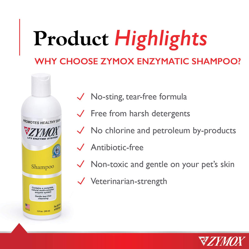 [Australia] - Zymox Enzymatic Shampoo for Dogs and Cats, 12oz 