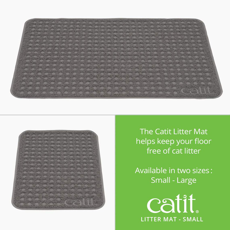 Catit Cat Litter Mat, Rectangle, Small, Grey, 44365 - PawsPlanet Australia