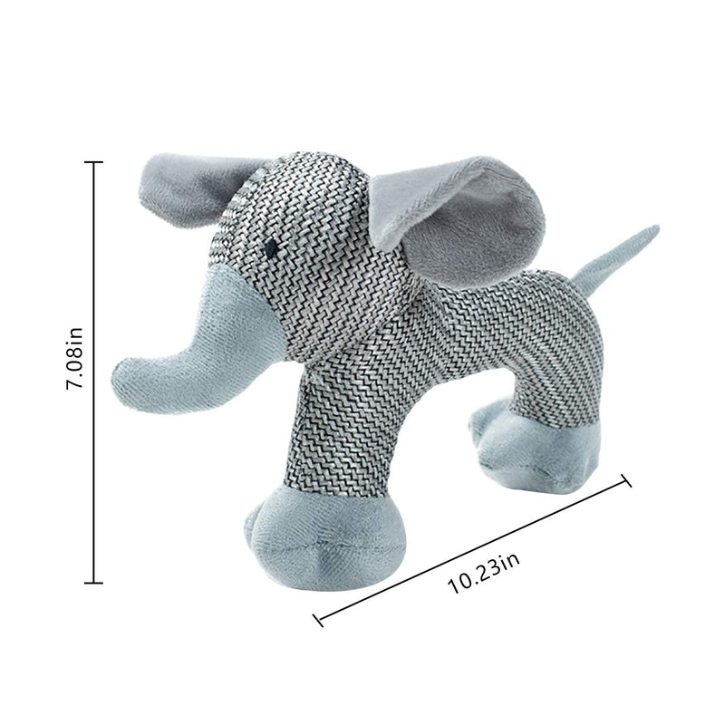 Nwvuop Squeaky Dog Toy Durable Dog Chew Toy Animal Shaped Chew Toy for Puppy Small Medium Large Dogs Elephant Shaped - PawsPlanet Australia