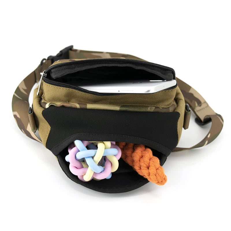 COOWONE Walking Dog Treat Holder Dog Treat Pouch Poop Bag Dispenser Dog Training Fanny Pack with Shoulder Straps Treat Training Bag for Treats, Kibbles, Pet Toys Accessories - PawsPlanet Australia