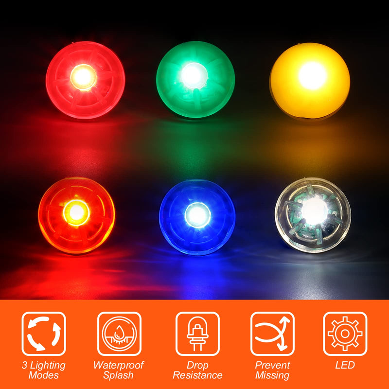 Yizhet Pack of 6 light pendants dog safety LED flashing light for dogs, 3 flashing modes, waterproof LED light pendant key chain, pet LED pendant for dogs, cats - PawsPlanet Australia