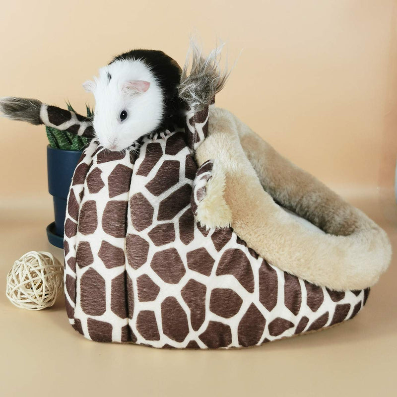 LEFTSTARER Guinea Pig Bed Toy Cage House Accessories Nest Hedgehog Hamster Supplies Sugar Glider Ferret Rat Bed Toy Small pet Animals（1-S） 1-Giraffe - PawsPlanet Australia