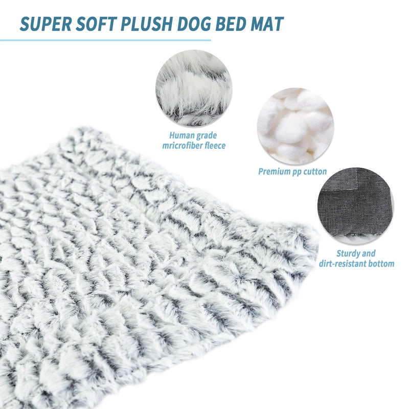 [Australia] - voopet Dog Bed Mat Soft Fleece for Dogs and Cats - Self Warming Pet Bed Liner Reversible Dog Crate Pad Machine Wash & Dry, Soft Plush Pet Cushion Ideal for Pet Carrier Cage (Multiple Sizes & Colors) XS: 17" X 13.8" Gray 