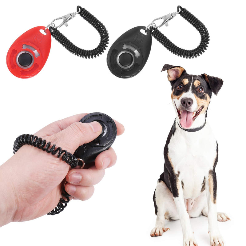 4pcs Dog Clicker and Whistle Set, Training Whistle High Pitch Pet Training Clickers Tools with Wrist Strap and Lanyard for Dog - PawsPlanet Australia