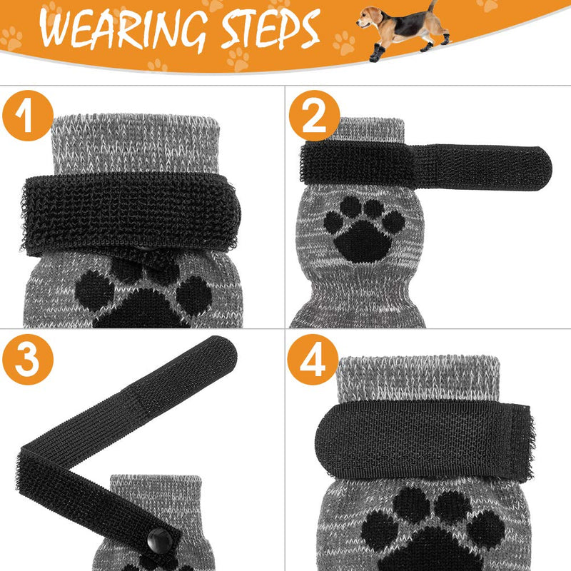 KOOLTAIL Anti Slip Dog Socks - Outdoor Dog Boots Waterproof Dog Shoes Paw Protector with Strap Traction Control for Hardwood Floors Small - PawsPlanet Australia