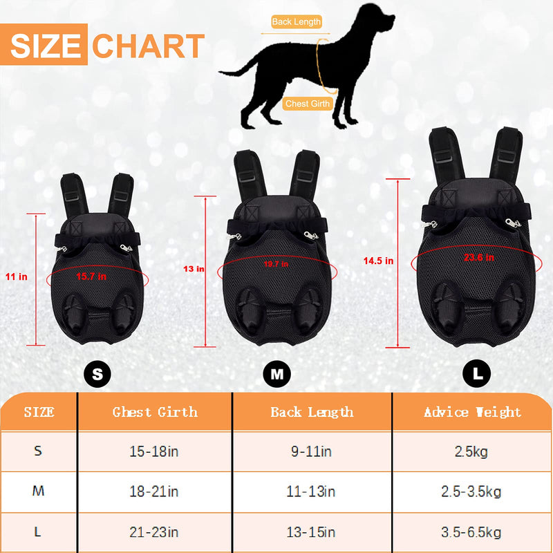 Pet Carrier Backpack, Adjustable Dog/Cat Front Carrier Backpack Travel Bag, Legs Out Designed for Dogs Cats Puppies Traveling, Hiking, Walking, with Wide Shoulder Straps Pads Small - PawsPlanet Australia