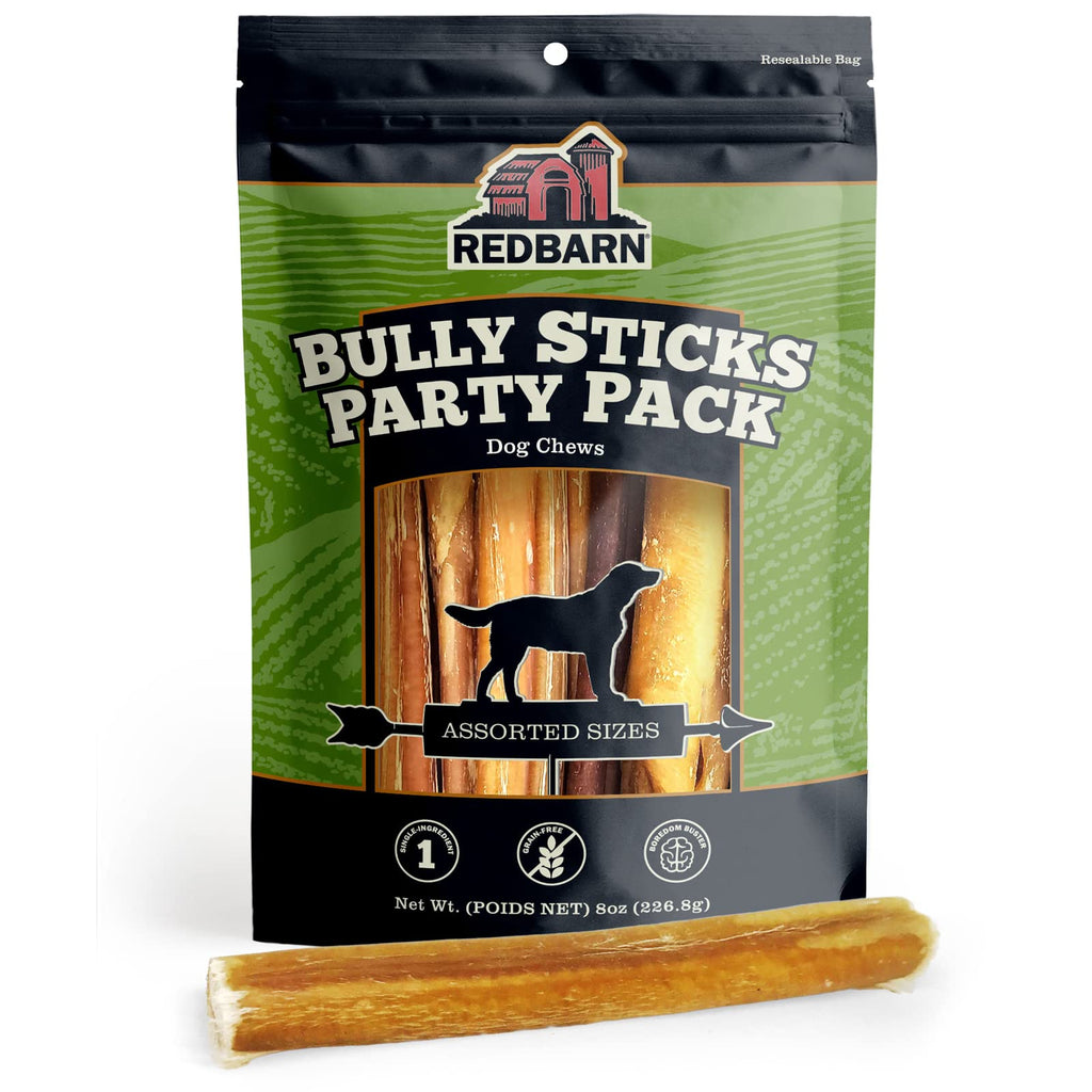 Redbarn Bully Sticks for Dogs - All Natural - Grain-Free Bully Sticks for Small Dogs - Single Ingredient, Healthy & Long-Lasting Dog Chew & Dog Treat - Beef Rawhide Alternative - 5-8'' Variety Pack - PawsPlanet Australia