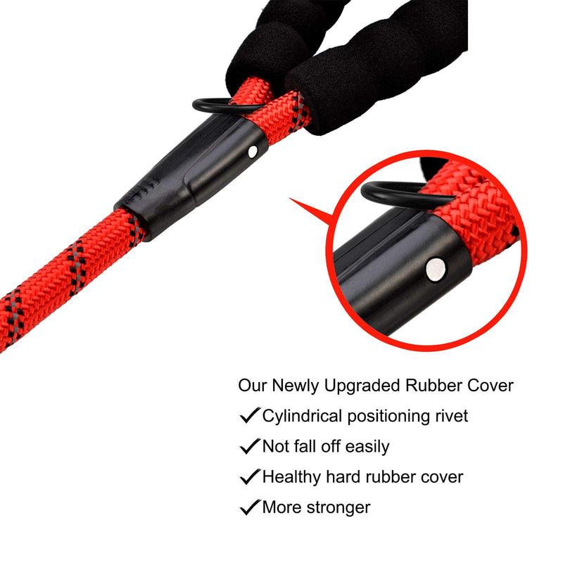 Anbeer 5 FT Strong Dog Lead with Soft Padded Handle and High Reflective Threads, Durable Pet Leash for Medium Large Dogs (Red) Red - PawsPlanet Australia