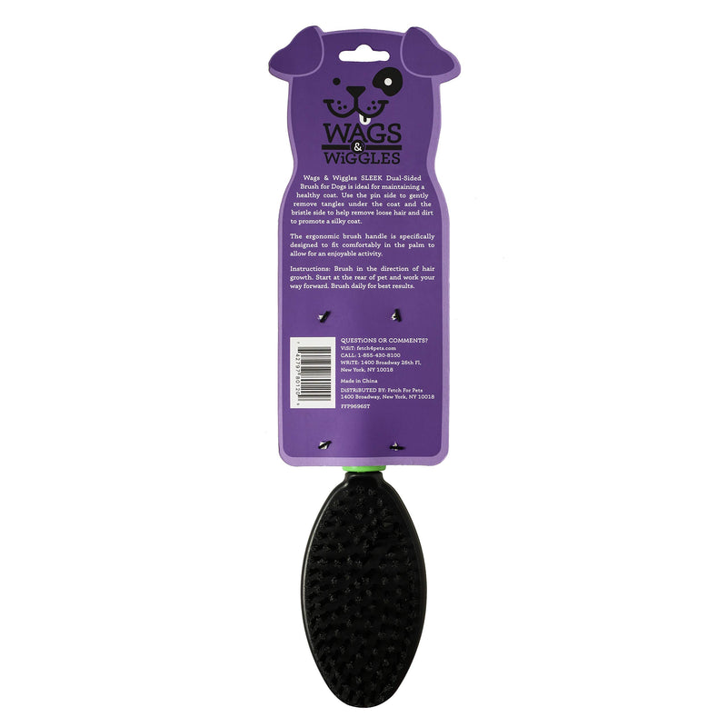 [Australia] - Wags & Wiggles Dog Grooming Tools | Dog Brushes for All Dogs Detangle and Reduce Matted Hair, Reduce Shedding, and Smooth Coats | Dog Clippers For All Dogs | Great for Dogs with Long or Short Hair Large Bristle and Pin Brush - Long Hair 