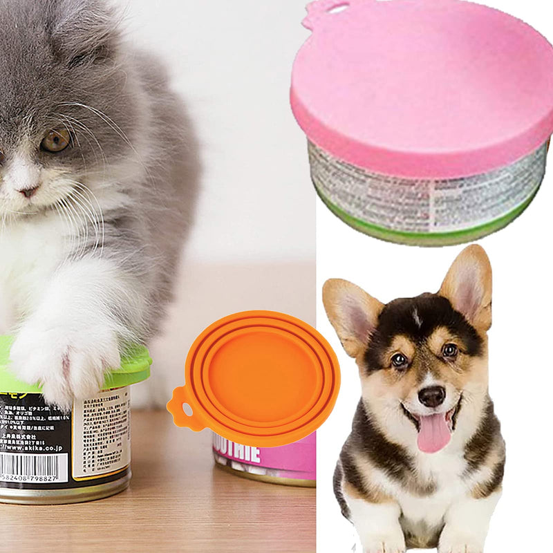 WOHENI Pet Food Lids, Silicone Can Covers for Dog Food Cans, Universal Can Lid Fits Most Standard Size Dog and Cat Can Tops, Can Lids 3 Pack - PawsPlanet Australia