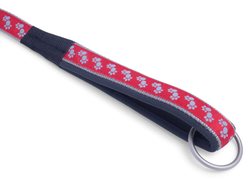 Petface Signature Padded Dog Lead, Medium, Reds Paws - PawsPlanet Australia