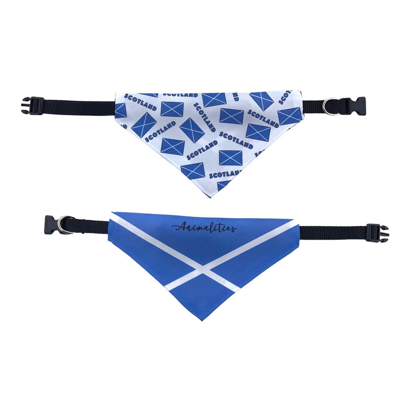 Scottish Flag Double Sided Slip-On Pet Bandana for Dogs, Cats and Rabbits Scottish Flag S - PawsPlanet Australia