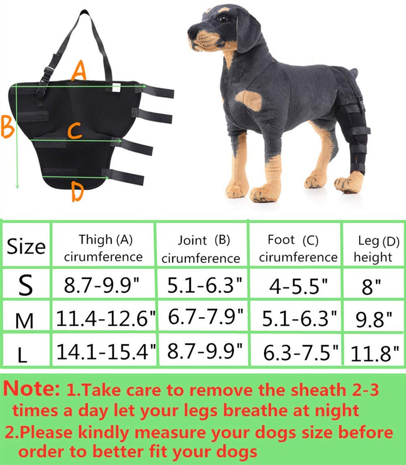 WXFEXIA Dog Rear Left Hind Leg Joint Brace - Canine Wrap Protects Wounds Heal Support Due to Arthritis to Prevent Injury and Sprains or Walking (1 Pcs, L) - PawsPlanet Australia