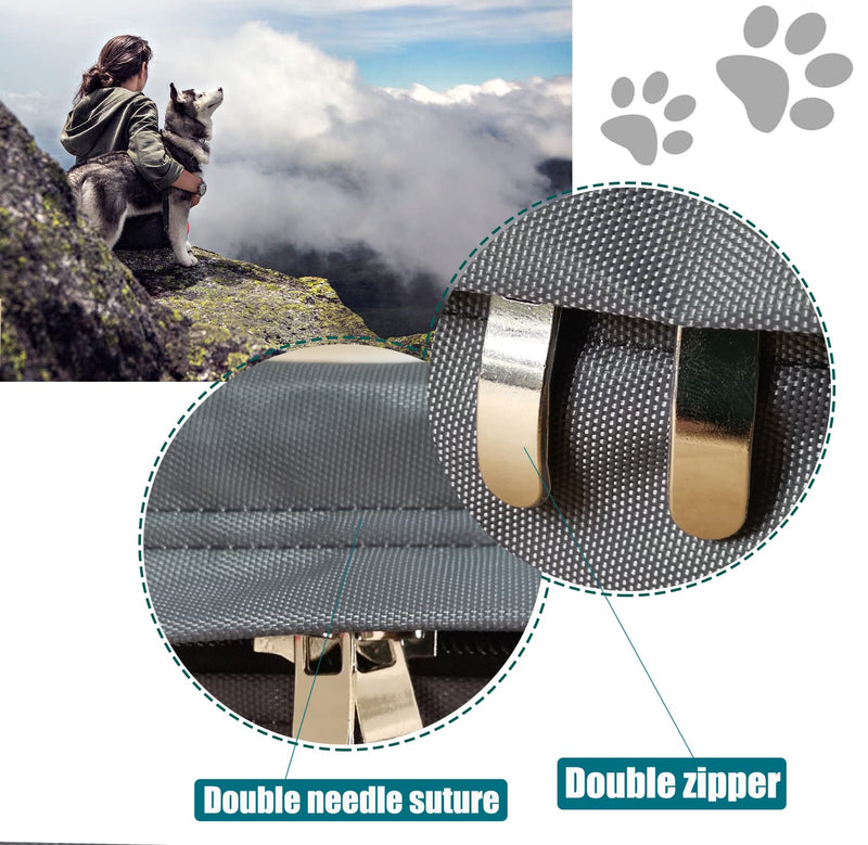 Dalema Dog Bed Cover.Waterproof Fillable 600D Oxford Dog Bed Replacement Cover.Washable and Removable Orthopedi,Cooling Gel and Memory Foam Pet Bed Protector Cover.Cover Only. Medium Grey - PawsPlanet Australia