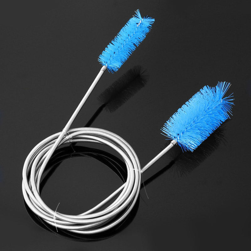 UEETEK Stainless Flexible Cleaning Brush Double Ended Canister Filter Tube Hose Pipe Clean for Fish Tank Aquarium Blue - PawsPlanet Australia