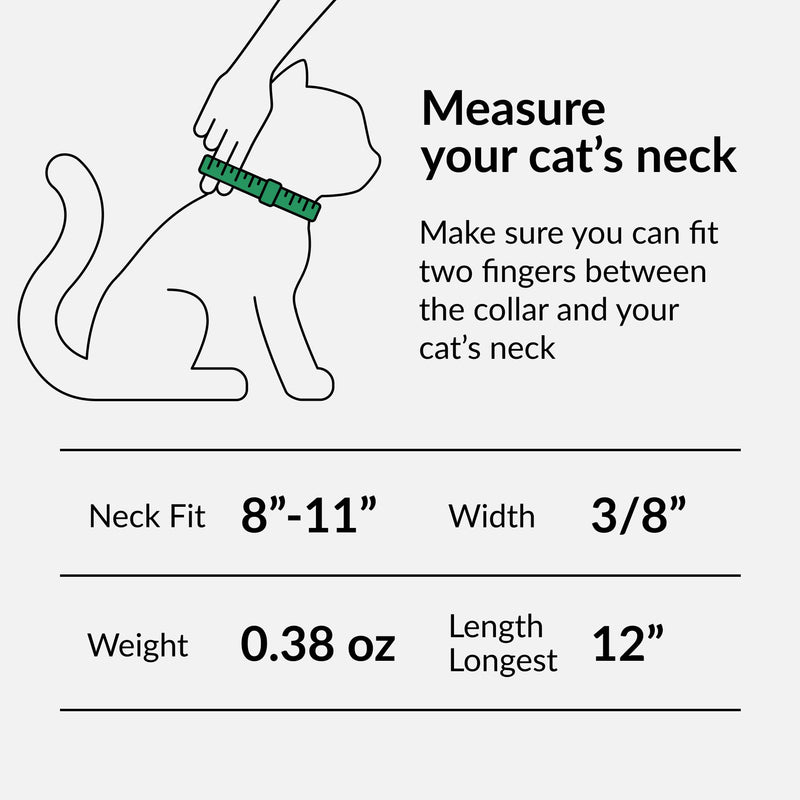 CollarDirect Leather Cat Collar, Safety Collar for Cats with Elastic Strap, Kitten Strap with Bell, Black Blue Red Orange Green Pink 23-28 cm Mint Green - PawsPlanet Australia