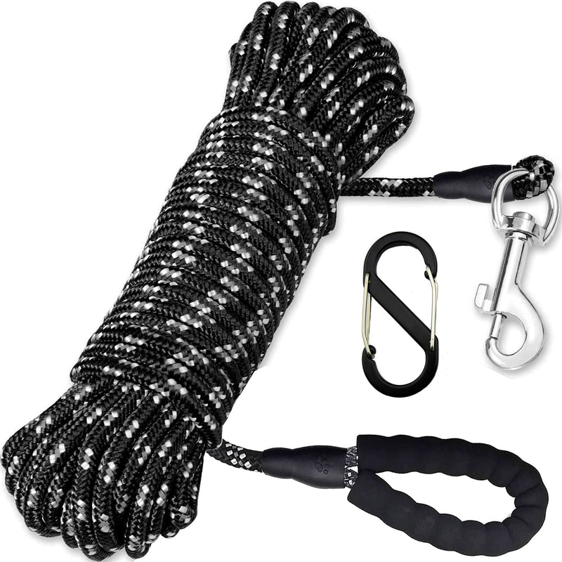 Dog Training Lead,Long Leads Rope Nylon Floatable Long Reflective Recall Dog Training Rope with Comfortable Handle for Hiking,Camping,Walking (33FT/10M) 33FT/10M - PawsPlanet Australia