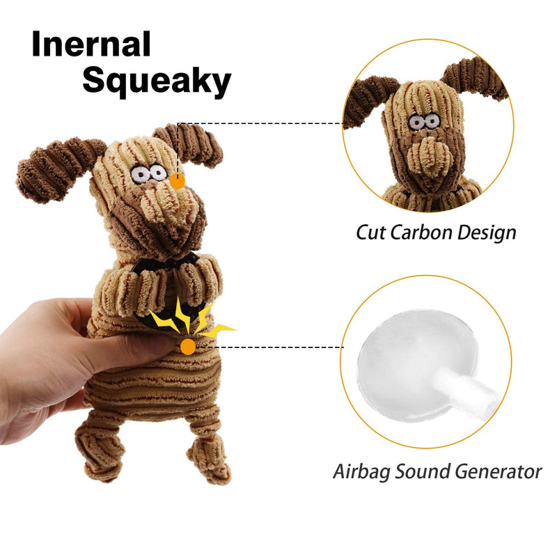 Newthinking Squeaky Dog Toys, Interactive Dog Chew Toys, Durable Puppy Stuffed Toys with Sounders for Small Medium Dogs, 3 Pack - PawsPlanet Australia