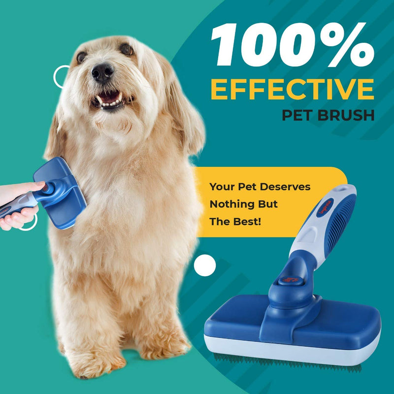 Sugarpaw Pet Grooming Brush for Dogs, Cats, and Puppy Hair - Self Cleaning Slicker Brushes - Professional Deshedding Tool - Best Wire Pin Brush for a Clean, Healthy & Beautiful Coat - PawsPlanet Australia