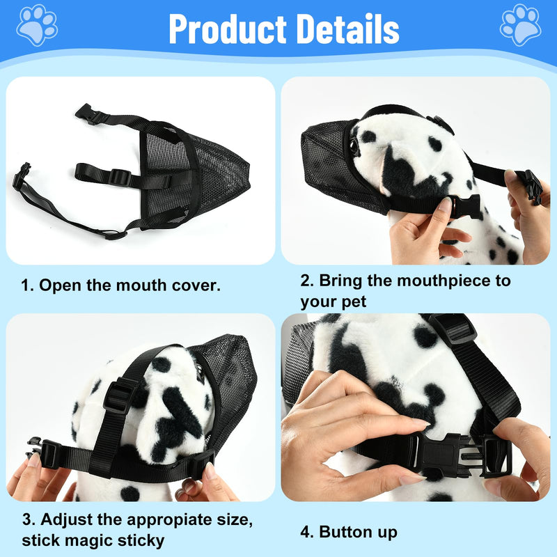 Muzzle for dogs, dog muzzle, muzzles for dogs, mesh dog muzzle, dog muzzle, breathable pet mask, perfect for small, medium dogs, prevents biting, chewing (S) S - PawsPlanet Australia