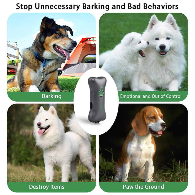 WERPOWER Anti Dog Barking Device Ultrasonic Dogs Bark Stopper, Dog Training Tool Rechargable Handheld Anti-Bark Device Safe & Human Indoor Outdoor Training For Small Large Dogs (green) - PawsPlanet Australia