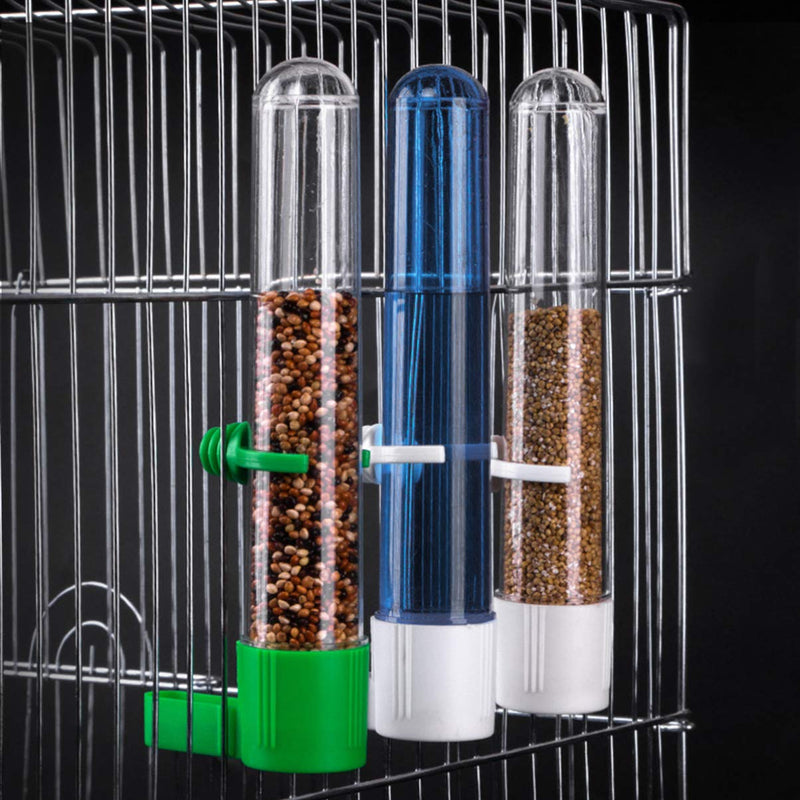VILLCASE Bird Waterer Feeding Cup Hanging Bird Feeder Seed and Water Feeder Bird Cage Water Bottle Dispenser Feeder for Bird Canary Budgie Cockatiel (Random Color) - PawsPlanet Australia