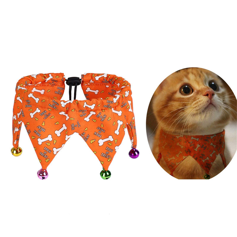 XunHe Bandanas for Dogs Cats, Halloween Bibs Scarf, Dog Hexagonal Bib Universal with Bell, Adjustable Strap Bandana for Dogs Cats and Other Small Animals - PawsPlanet Australia