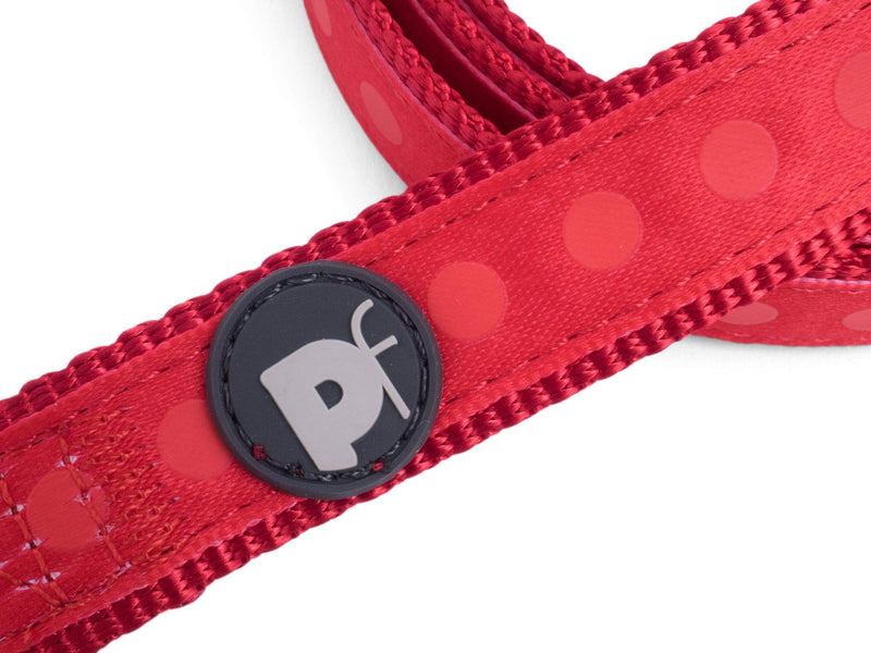 Petface Tonal Dots Print Nylon Dog Lead, Small, Red - PawsPlanet Australia