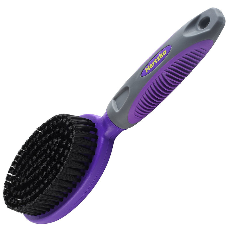 Hertzko Bristle Brush for Dogs and Cats with Long or Short Hair - Dense Bristles Remove Loose Hair, Dander, Dust, and Dirt from Your Pet’s Top Coat - PawsPlanet Australia