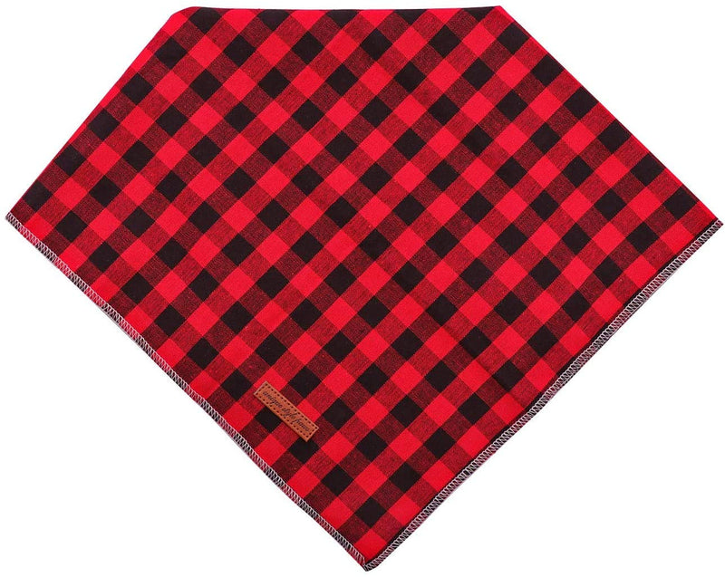 unique style paws Dog Bandanas 1PC Washable Bibs Scarf, Pet Dog Kerchief, Cotton Triangle Dog Scarfs for Small Medium Large Girl or Boy Dogs and Cats Black and Red - PawsPlanet Australia