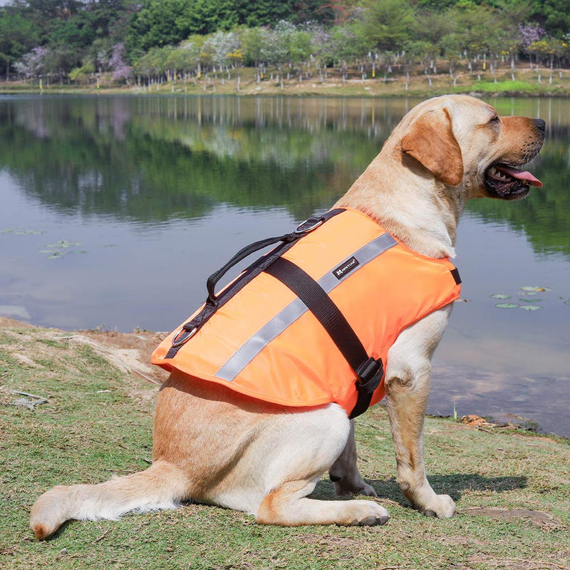 Apetian Dog Life Preserver Dog Life Jacket Dog Life Vest Dog Floatation Swimming Vest Orange 2021 X-Small - PawsPlanet Australia